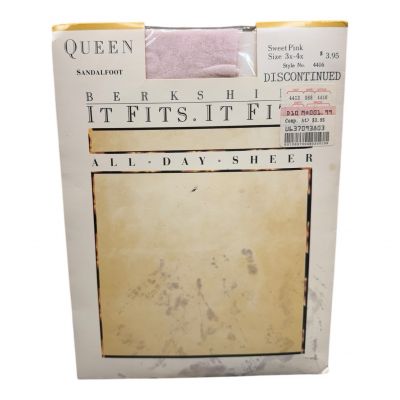 1990 Berkshire All Day Sheer Sweet Pink Pantyhose Size 3X-4X style 4416